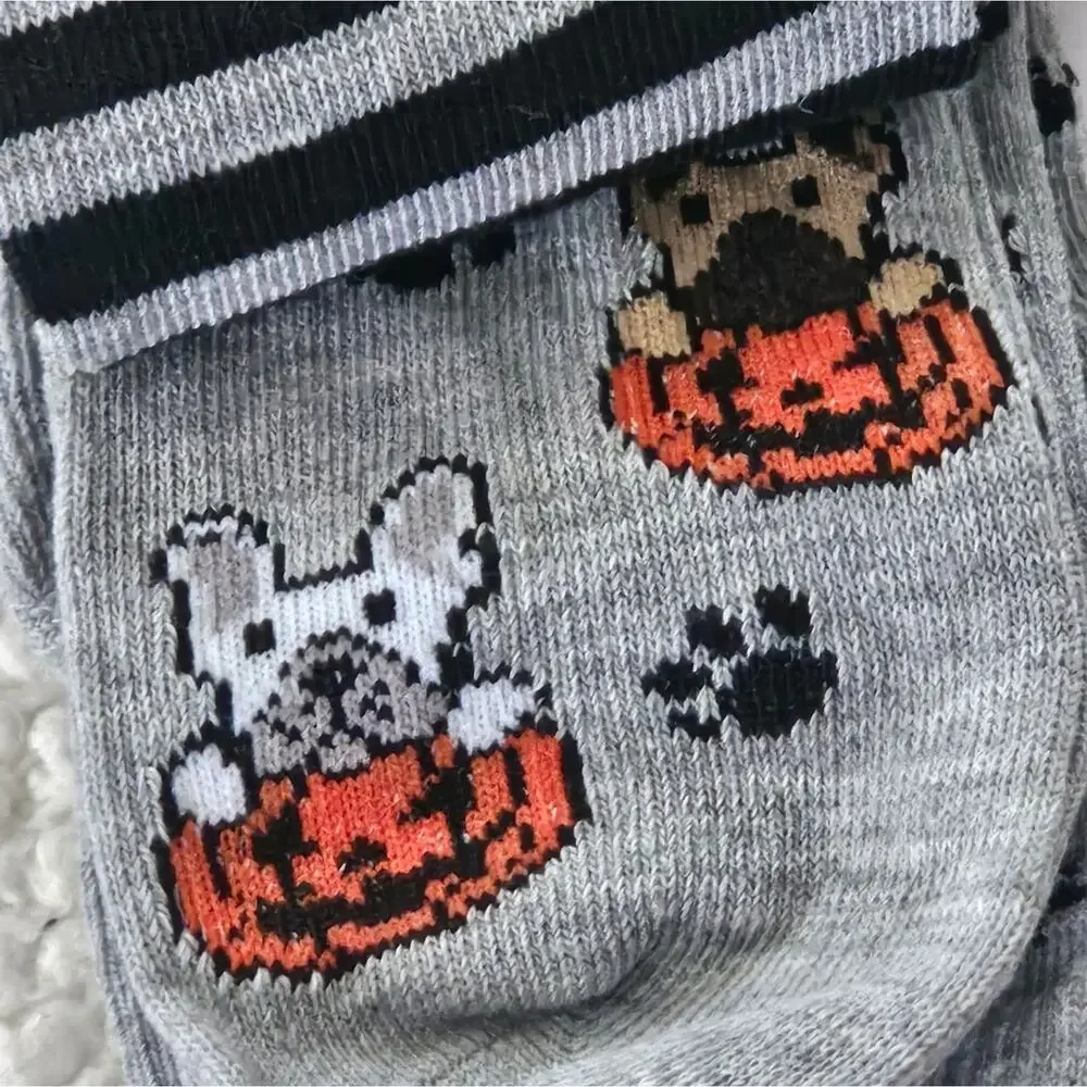 Happy Halloween pet and owner socks 3 pair - 2 kids 1 pet kids‎ size 10.5-4